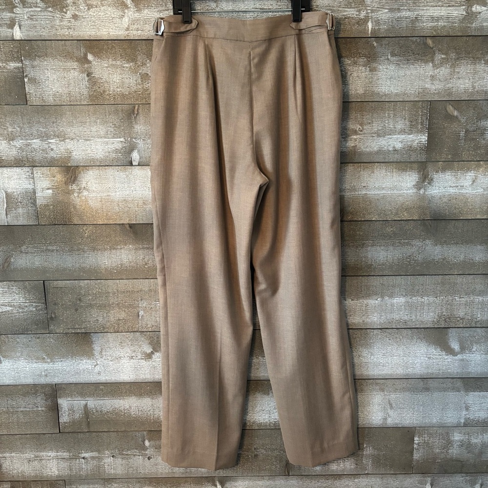 J. Crew Mario Bellucci Women’s Dress Trousers in Light Brown. Italian Wool. - Picture 3 of 11